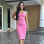Vestido Corset Crystal - Rosado Claro