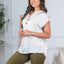 Blusa Satinada Corte Holgado - Blanco