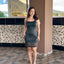 Vestido Shimmer Overlay - Negro