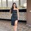 Vestido Asymmetric Slit - Negro