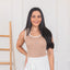 Blusa Top Básico sin Mangas - Beige
