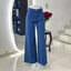 Jeans Wide Leg Front Seam - Denim