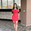 Vestido Sculptural Bloom - Rojo
