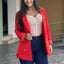 Blazer Sastre con Botones Dorados - Rojo