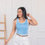 Blusa Top Básico sin Mangas - Celeste