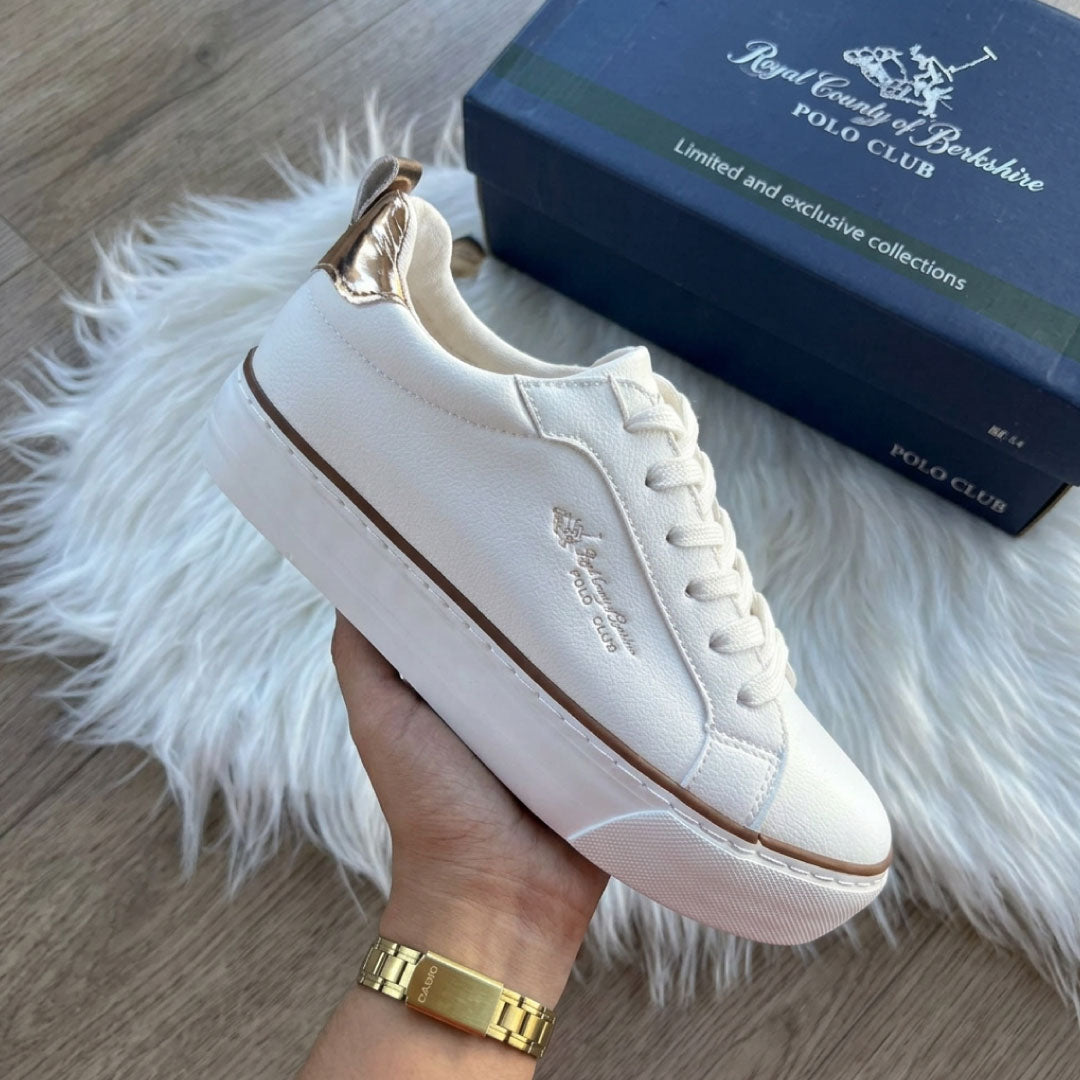 Zapatos Polo Club Golden Trim - Blanco/Dorado Imagen principal del producto