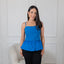 Blusa Peplum de Tirantes - Azul Celeste