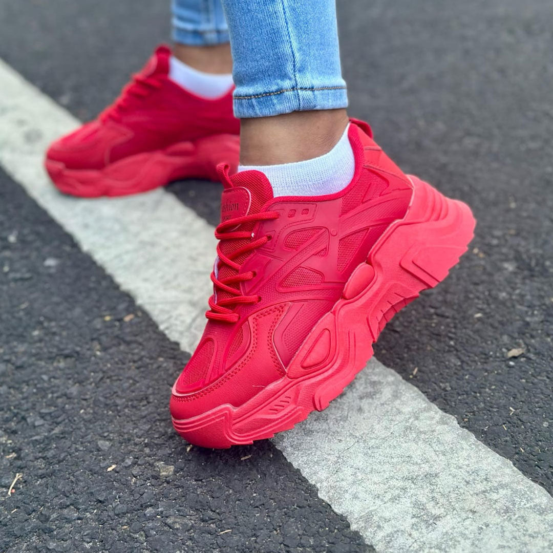 Zapatos Fashion Sport Tech Cage - Rojo