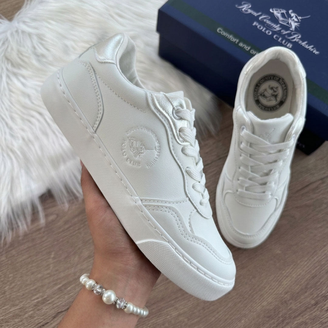 Zapatos Polo Club Silver Crest - Blanco/Plateado