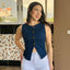 Chaleco Denim Entallado - Denim
