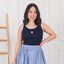 Blusa Top Básico sin Mangas - Azul Oscuro