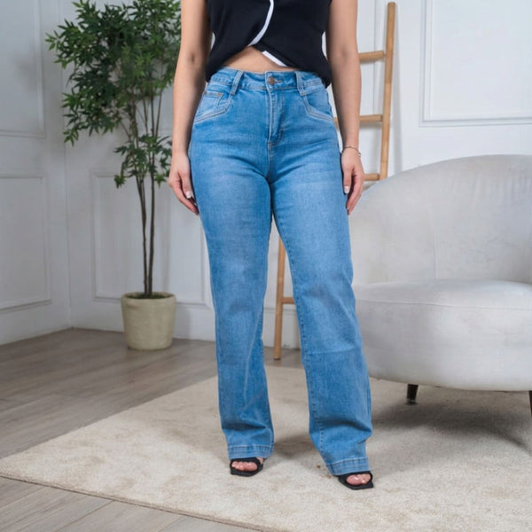 Jeans Angular Pocket - Denim Claro