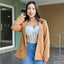 Blazer Sastre con Botones Dorados - Beige